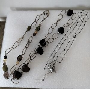 Lot Of Silpada  Sterling Sirler & Black Bead Women's Necklace